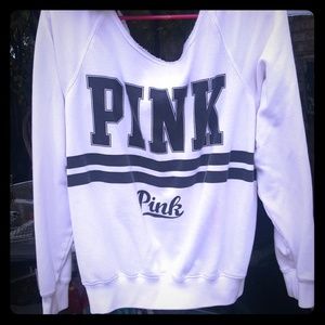Vs pink off shoulder pullover